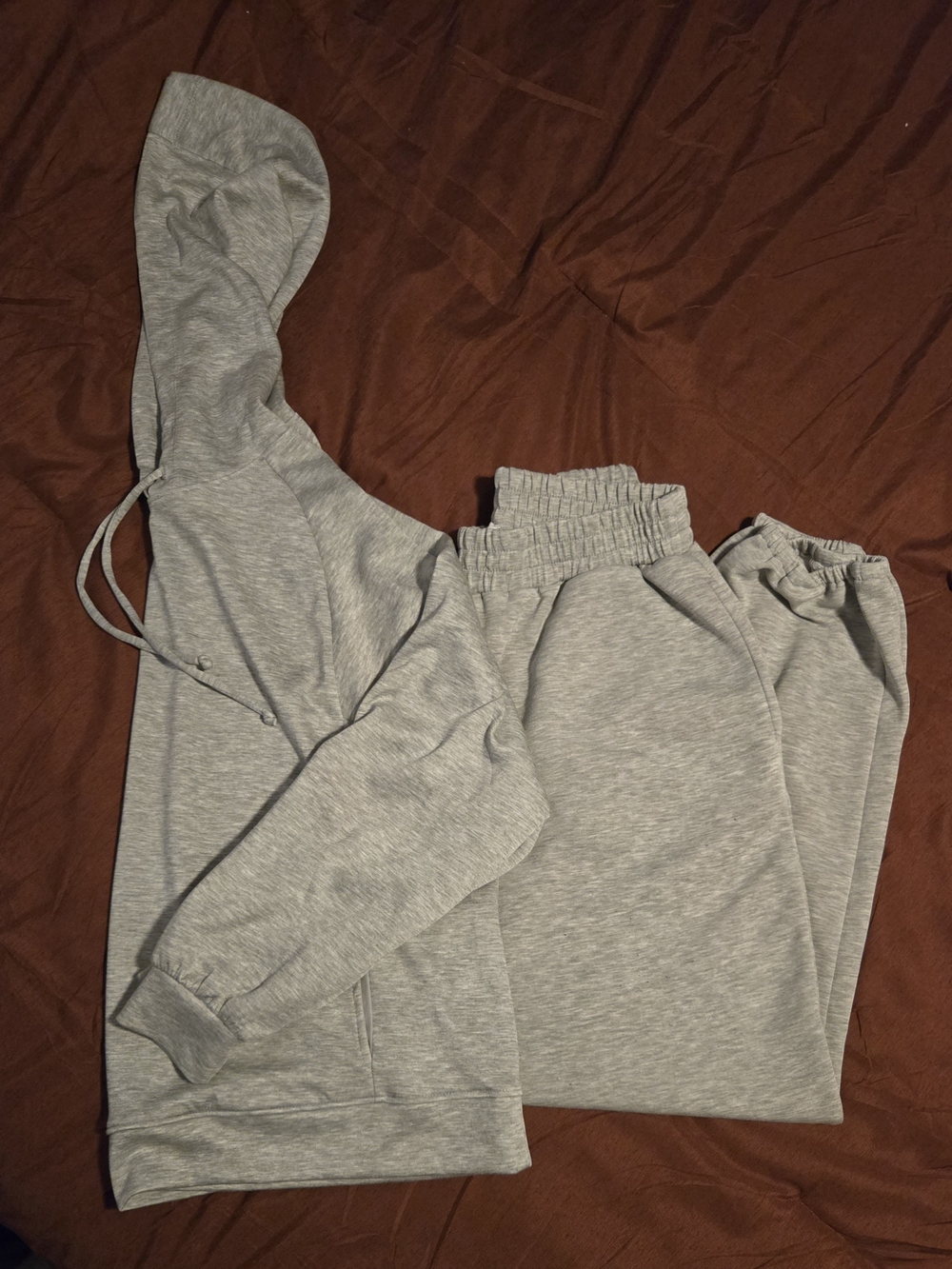 Buy 2 Get 1 Free BKE Women's Heather Gray Hoodie and Jogger Set